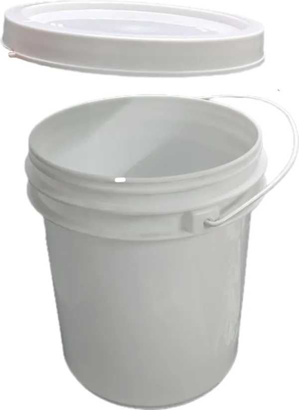 White_Empty_Plastic_Paint_Bucket_With_Seal_Lid_(Round)_(Pack_Of_2)