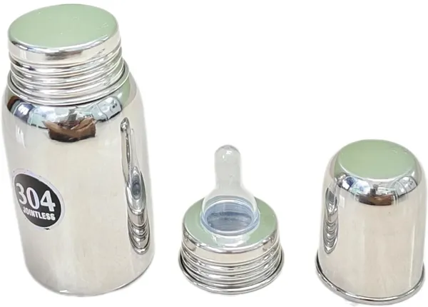 Silver_Stainless_Steel_Baby_Feeding_Milk_Water_Bottle_For_New_Born_With_Cleaning_Brush_(200Ml)