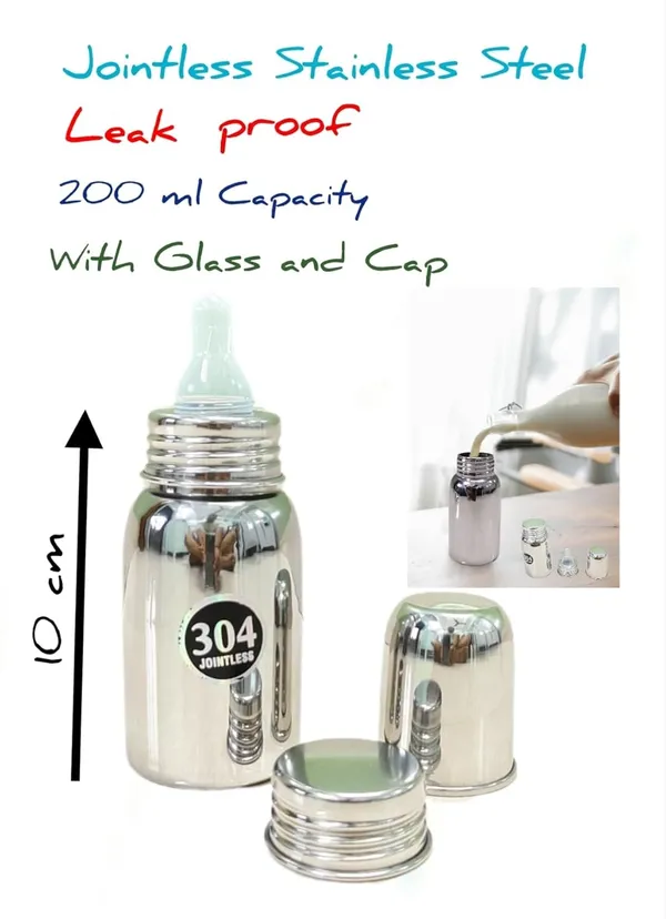 Silver_Stainless_Steel_Baby_Feeding_Milk_Water_Bottle_For_New_Born_With_Cleaning_Brush_(200Ml)