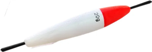 Red_White_Cylindrical_Fishing_Float_Set_Bobbers_With_Sticks_Tackle_Lure_(20_Grams)_(Pack_Of_10)_(11_Cm_Long)