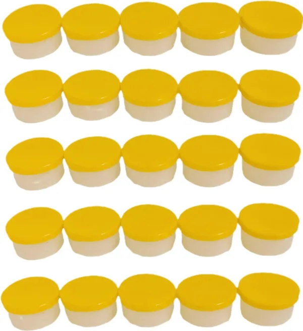 Yellow_Small_Plastic_Multipurpose_Round_Container_With_Press_Fit_Lid_(10_Ml)_(Pack_Of_25)
