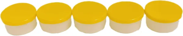 Yellow_Small_Plastic_Multipurpose_Round_Container_With_Press_Fit_Lid_(10_Ml)_(Pack_Of_25)