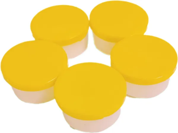 Yellow_Small_Plastic_Multipurpose_Round_Container_With_Press_Fit_Lid_(10_Ml)_(Pack_Of_25)