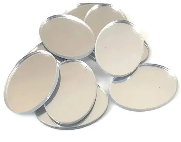 ‎Clear_Small_Glass_Round_And_Square_Mirror_Pieces_For_Craft_Work_(Oval)_(Pack_Of_15)_(2_Inch)