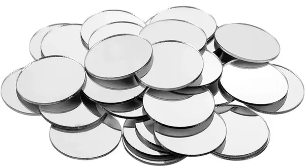 ‎Clear_Small_Glass_Round_And_Square_Mirror_Pieces_For_Craft_Work_(Pack_Of_15)_(2_Inch)
