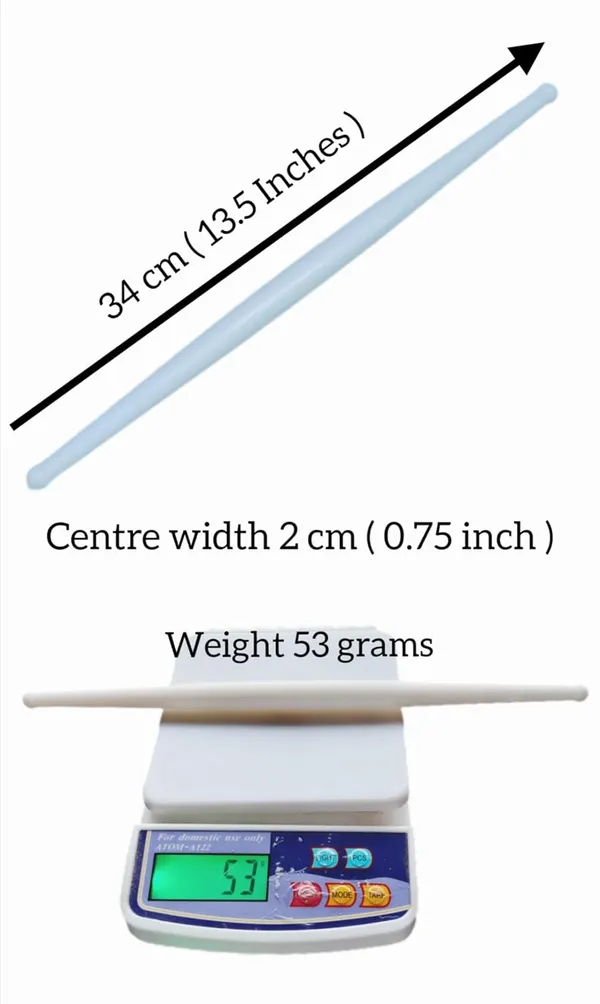 White_Plastic_Rolling_Pin_For_Chapati_(34_Cm_Long)