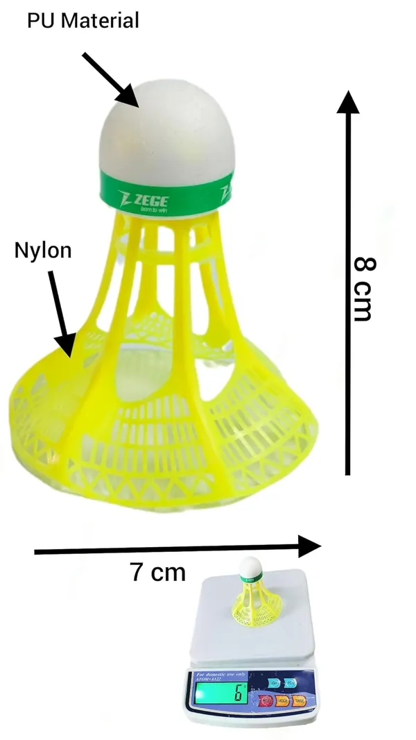 Yellow_Pu_&_Nylon_Shuttlecock_Set_For_Badminton