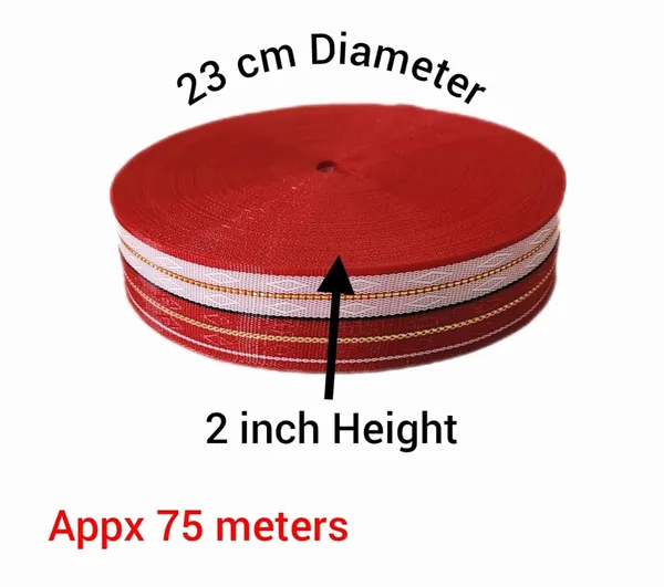 Red_Heavyduty_Nylon_Plastic_Niwar_Fabric_Roll_(2_Inch)