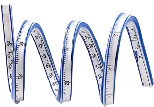 White_&_Blue_Flexible_Curve_Ruler_Scale_For_Kids_(12_Inch)