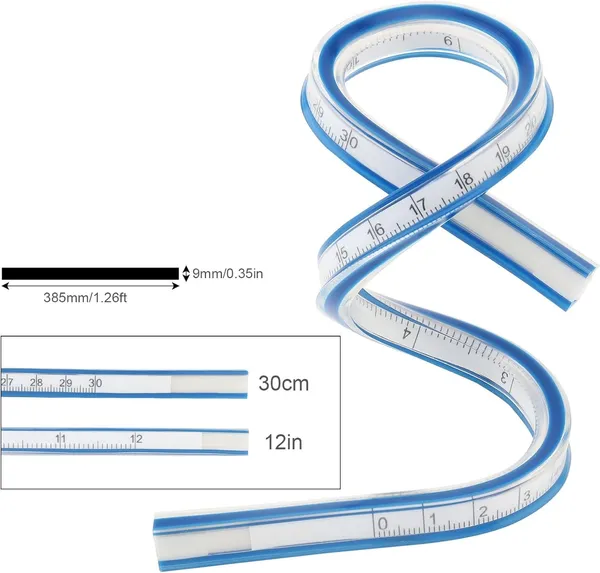 White_&_Blue_Flexible_Curve_Ruler_Scale_For_Kids_(12_Inch)