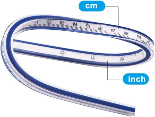 White_&_Blue_Flexible_Curve_Ruler_Scale_For_Kids_(12_Inch)