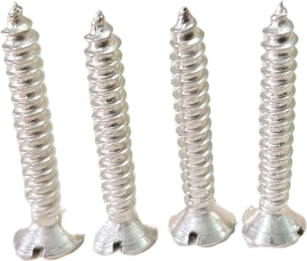 Silver_Stainless_Steel_Ss_Screws_Set_(Single_Line_Flat_Head)_(38_X_8_Mm)_(Pack_Of_100)