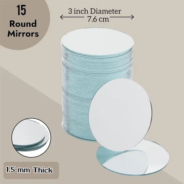 Clear_Small_Glass_Round_And_Square_Mirror_Pieces_For_Craft_Work_(Pack_Of_15)_(3_Inch)