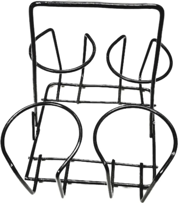 Black_Cup_Glass_Stand_Holder_Set_For_Decoration_And_Delivery_(Stand_With_4_Steel_Glasses)
