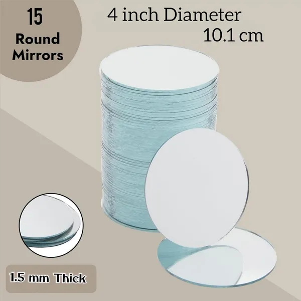 Clear_Small_Glass_Round_And_Square_Mirror_Pieces_For_Craft_Work_(Pack_Of_15)_(4_Inch)