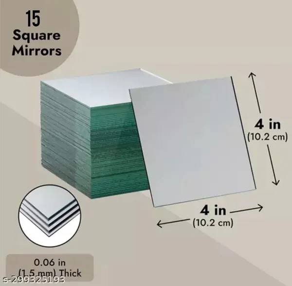 Clear_Small_Glass_Round_And_Square_Mirror_Pieces_For_Craft_Work_(Pack_Of_15)_(4_Inch)