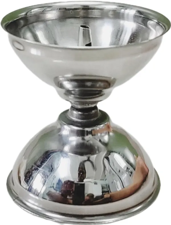 Silver_Stainless_Steel_Akhand_Jyoti_Diya_For_Puja_With_Adjustable_Bati_For_Ghee_(6_Cm)
