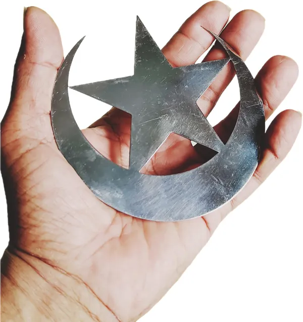 Silver_Stainless_Steel_Non_Adhesive_Islam_Religious_Holy_Symbol_Of_Crescent_Chand_Sitare_For_Decoration_(4_Inch_Dia)