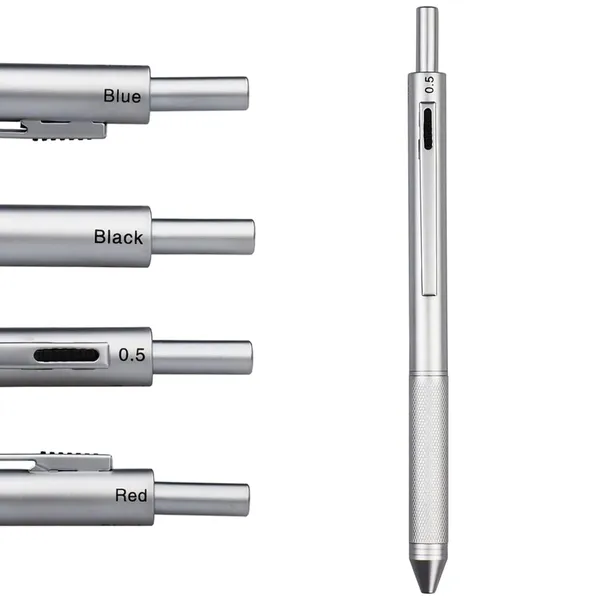 Silver_Stainless_Steel_4_In_1_Retractable_Ball_Pen_For_Boys_Girls_(0.5_Mm)
