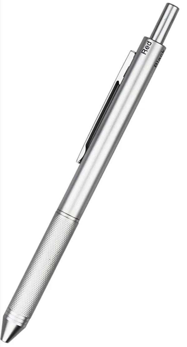 Silver_Stainless_Steel_4_In_1_Retractable_Ball_Pen_For_Boys_Girls_(0.5_Mm)