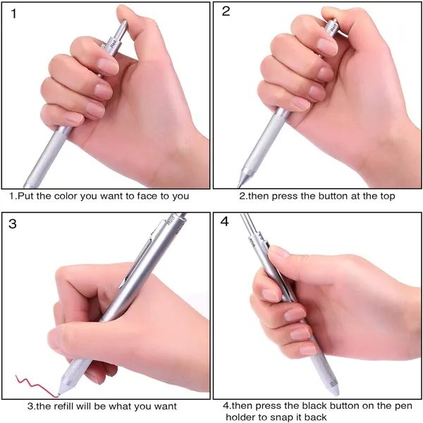 Silver_Stainless_Steel_4_In_1_Retractable_Ball_Pen_For_Boys_Girls_(0.5_Mm)