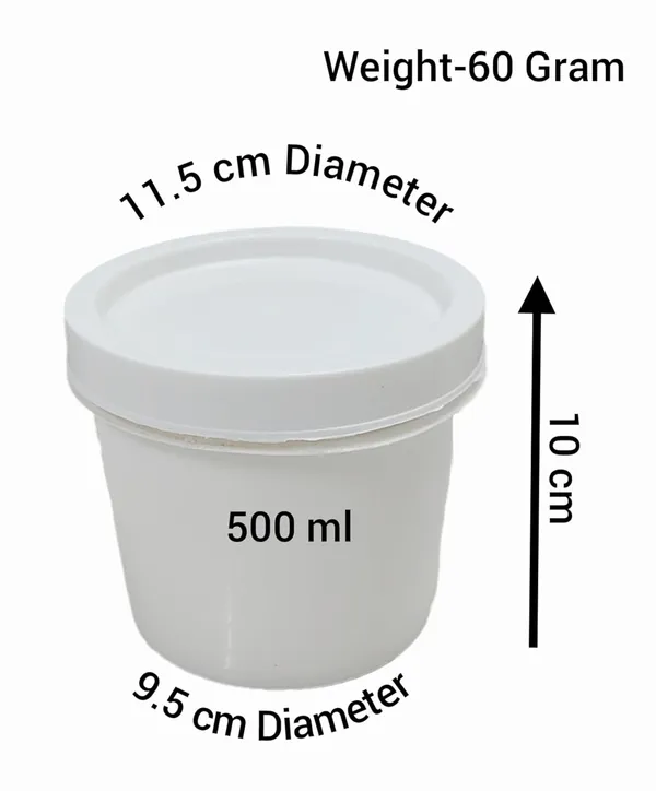 White_Empty_Plastic_Paint_Bucket_With_Seal_Lid_(Round)_(Pack_Of_2)