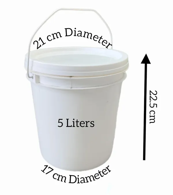 White_Empty_Plastic_Paint_Bucket_With_Seal_Lid_(Round)_(5_Litres)