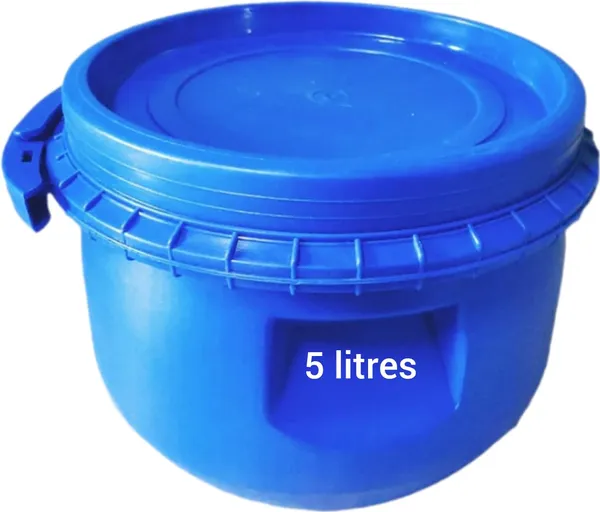 Blue_Hdpe_Plastic_Water_Chemical_Storage_Drum_(Circular)_(5_Litres)