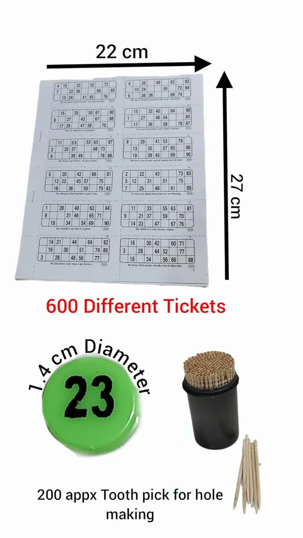 ‎Multicolor_Tambola_Bingo_Booklets_For_Adults_And_Kids_(600_Tickets_With_Number_Token_And_Toothpick)_(25_X_15_X_2_Cm)