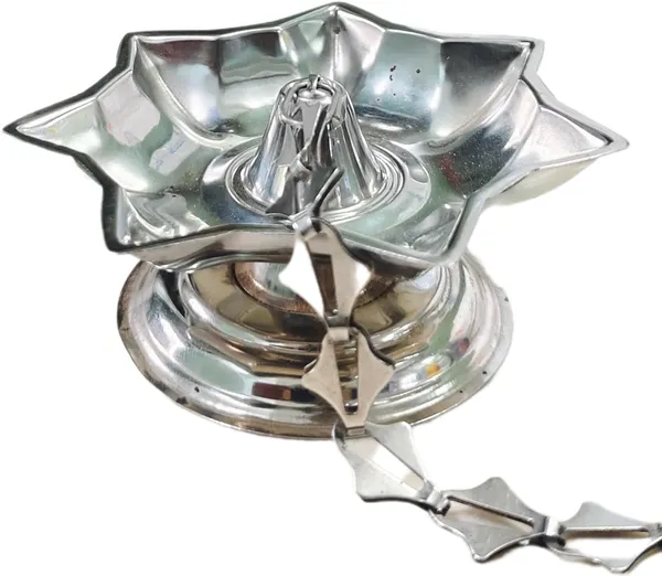 Silver_Stainless_Steel_Hanging_Diya_With_Chain_Wicks_Holder_For_Pooja_Mandir_(7_Wicks_Holder)