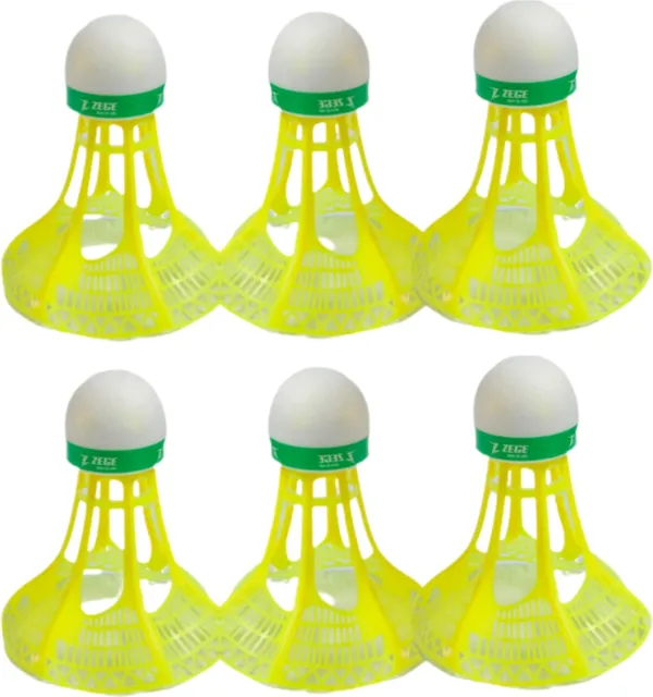Yellow_Pu_&_Nylon_Shuttlecock_Set_For_Badminton