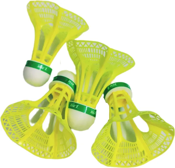 Yellow_Pu_&_Nylon_Shuttlecock_Set_For_Badminton