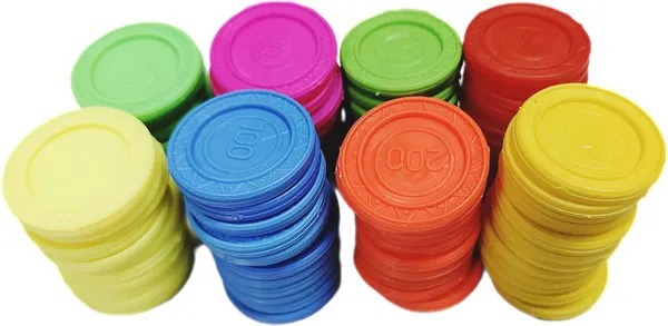 ‎Multicolor_Rummy_Counters_Plastic_Coins_(30_X_30_X_10_Mm)