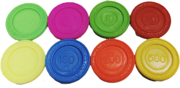 ‎Multicolor_Rummy_Counters_Plastic_Coins_(30_X_30_X_10_Mm)
