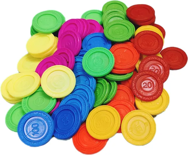 ‎Multicolor_Rummy_Counters_Plastic_Coins_(30_X_30_X_10_Mm)