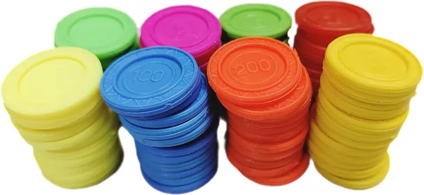 ‎Multicolor_Rummy_Counters_Plastic_Coins_(30_X_30_X_10_Mm)
