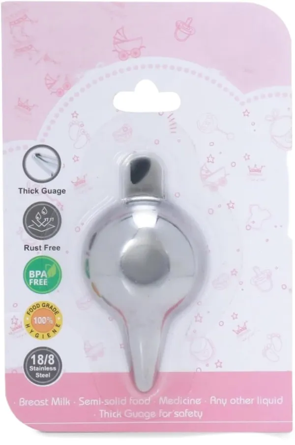 Silver_Steel_Stainless_Steel_Baby_Food_Feeding_Spoons_Bowl_Set_(7.5L_X_4W_Cm)