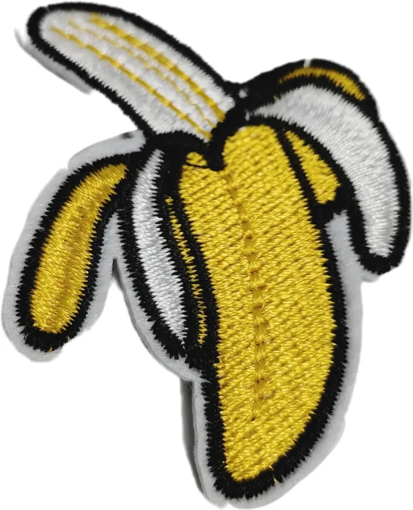 ‎Multicolor_Torn_Clothes_Applique_Embroidery_Patch_(Banana)_(Pack_Of_2)_(7_X_6_X_1_Cm)