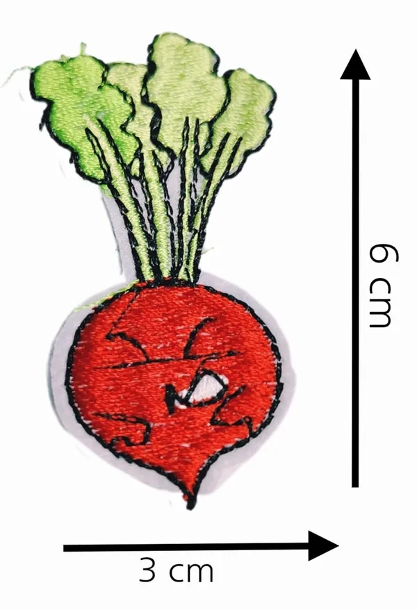 Multicolor_Torn_Clothes_Applique_Embroidery_Patch_(Beet-Root)_(Pack_Of_2)_(7_X_6_X_1_Cm)