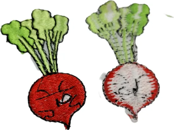 Multicolor_Torn_Clothes_Applique_Embroidery_Patch_(Beet-Root)_(Pack_Of_2)_(7_X_6_X_1_Cm)