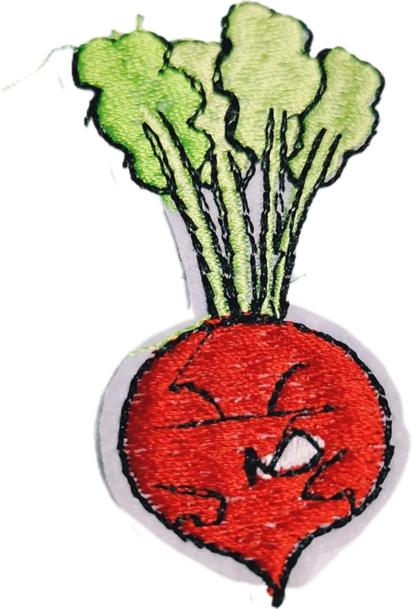 Multicolor_Torn_Clothes_Applique_Embroidery_Patch_(Beet-Root)_(Pack_Of_2)_(7_X_6_X_1_Cm)