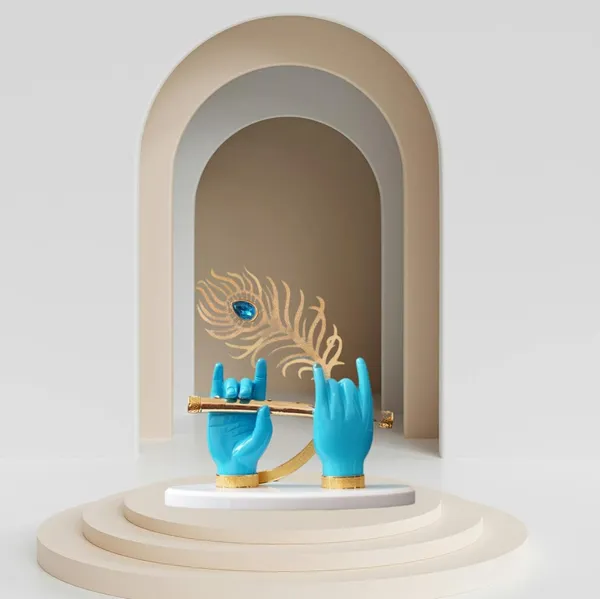 Blue_Marble_Krishna_Hand_With_Flute_Idol_Showpiece