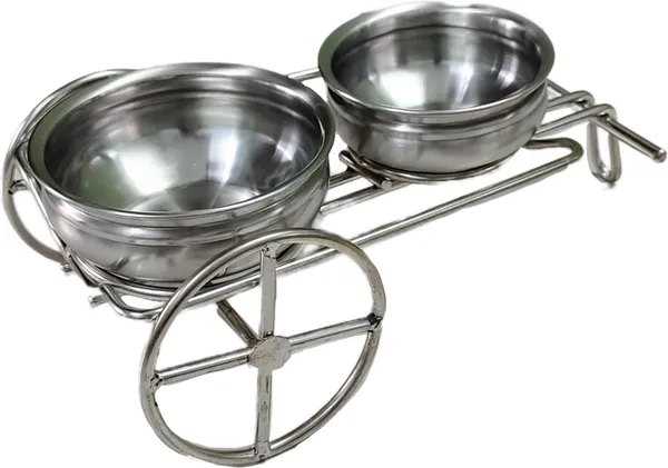 Silver_Fancy_Serving_Bowl_Dish_Plate_Handi_Set_With_Stand_Trolley_(Bullock_Cart_Shaped)