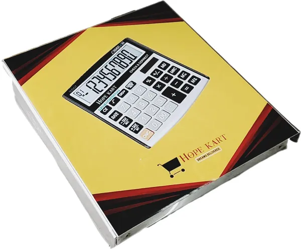 ‎Silver_Stainless_Steel_Calculator_Cover_Safe_Case_(Calculator_Box_Without_Compartment)_(14_X_12.7_X_5.1_Cm)