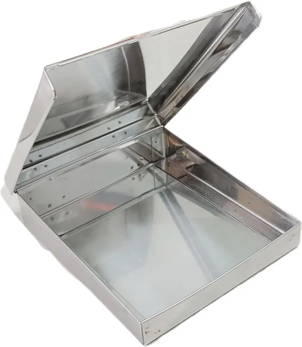 ‎Silver_Stainless_Steel_Calculator_Cover_Safe_Case_(Calculator_Box_Without_Compartment)_(14_X_12.7_X_5.1_Cm)