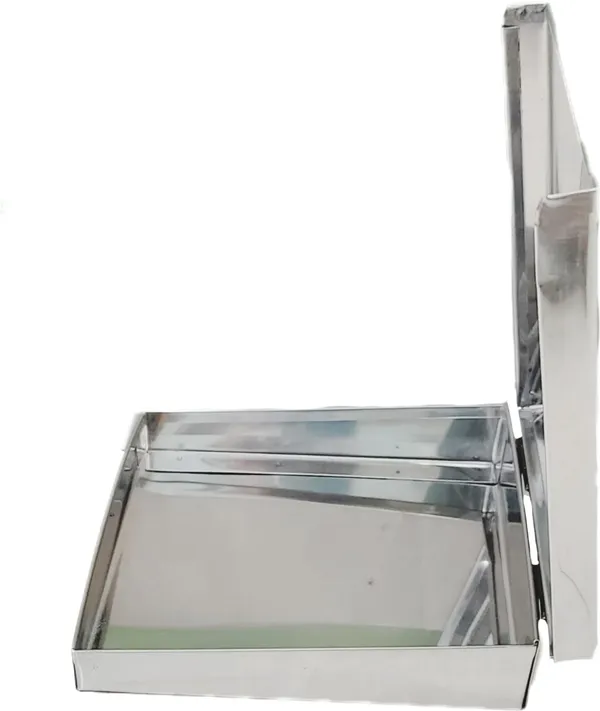 ‎Silver_Stainless_Steel_Calculator_Cover_Safe_Case_(Calculator_Box_Without_Compartment)_(14_X_12.7_X_5.1_Cm)