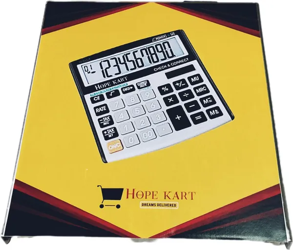 ‎Silver_Stainless_Steel_Calculator_Cover_Safe_Case_(Calculator_Box_Without_Compartment)_(14_X_12.7_X_5.1_Cm)
