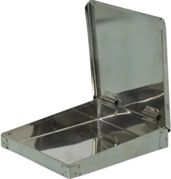 ‎Silver_Stainless_Steel_Calculator_Cover_Safe_Case_(Calculator_Box_Without_Compartment)_(14_X_12.7_X_5.1_Cm)