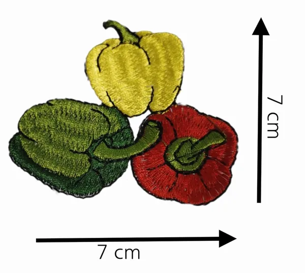 Multicolor_Torn_Clothes_Applique_Embroidery_Patch_(Capsicum)_(Pack_Of_2)_(7_X_6_X_1_Cm)