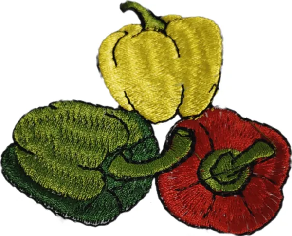 Multicolor_Torn_Clothes_Applique_Embroidery_Patch_(Capsicum)_(Pack_Of_2)_(7_X_6_X_1_Cm)
